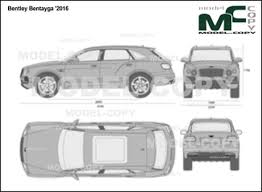 Bentley Bentayga 2016 2d Drawing Blueprints Model Copy In 2020 Bentley Blueprints 3d Modeling Programs