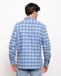 Soft Flannel Shirt for Men in 100% Cotton, The Grand Flannel in Blue –  MuskOx Flannels