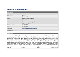 Lawatan kerja pengarah pendidikan khas kpm ybhg. Doc Bahagian Pendidikan Khas Alamat E Mel Wan Wei Yee Academia Edu