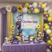 1st Birthday Birthday Decoration At Home Wall Pink Paper Flower Wall For Weddings Home Decor Girls Nursery Etsy In 2020 Daisy Party Daisy Duck Party Duck Birthday