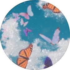 Monarch butterflies embark on a marvelous migratory phenomenon. Clouds Butterfly Aesthetic Sticker By Helo