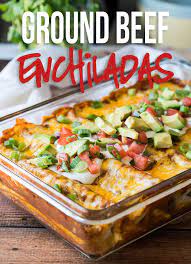 Easy Ground Beef Enchiladas Recipe Easy Beef Enchiladas Beef Enchilada Recipe Beef Dinner