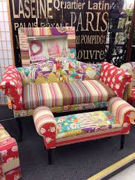 Hobby Lobby In Santa Fe New Mexico Colorful Patchwork Sofa And Bench Whimsical Furniture Colorful Furniture Hobby Lobby Furniture
