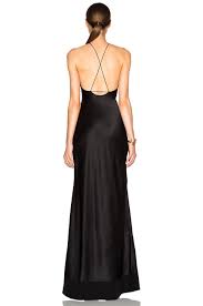 Calvin Klein Collection Fawn Satin Silk Charmeuse Gown In Black Designer Outfits Woman Fancy Dresses Dresses