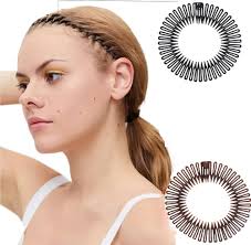 RY-EARL Pack of 4 Full Circle Stretchy Comb Circular Plastic Hair Comb  Stretchy Hair Comb Headband Holder for Women Girls 2 Colours : Buy Online  at ...