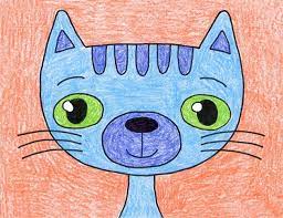 How to draw a cat face. Draw A Cartoon Cat Face Art Projects For Kids
