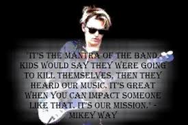 Mikey Way Mikey Way Sayings Mantras 'success doesn't mean that you have to change.' and 'don't do anything to try to fit in.' pinterest