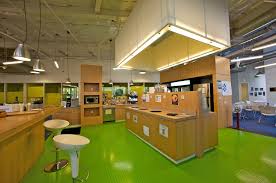 Mini Kitchen In Google S Mountain View Headquarters Which Is Known As The Googolplex Image Credit Google Open Office Design Google Office Micro Kitchen