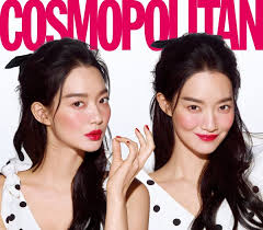 Shin min ah dramas of shin min ah song: Shin Min Ah Experiments With Bold Colors In The Pictorial For Cosmopolitan