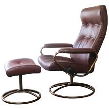 Midcentury Norwegian Reclining Chair And Ottoman By Ekornes Stressless Best Chair For Posture Restoration Hardware Dining Chairs Hanging Chair Indoor
