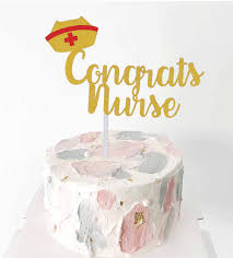 5 out of 5 stars. Congrats Nurse Cake Topper Gold Glitter Cake Pick For Nurse Graduation Nursing Grad Party Decorations By Ucity Rose Gold Amazon Com Grocery Gourmet Food