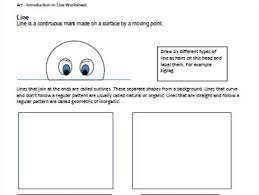 Elements Of Design Line Middle School Art Worksheet Teaching Resources