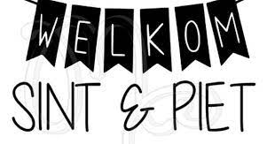sticker welkom sint en piet slinger sinterklaas stickers welkom