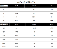 julian taylor via gwynnie bee in 2019 size chart brand