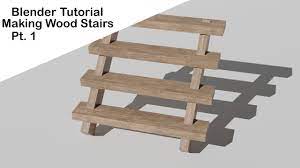 Stair railing ideas by wood working idea. 3d Modeling Wooden Stairs In Blender Pt 1 Beginner Tutorial Youtube