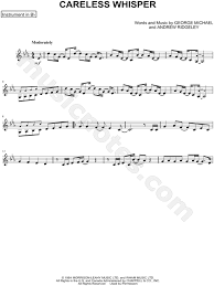 Sax solo sheet music in printable pdf. George Michael Careless Whisper Bb Instrument Sheet Music Trumpet Clarinet Soprano Saxophone Or Tenor Saxophone In C Minor Download Print Sku Mn0214097