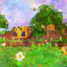 I'm having a hard time with minecraft. Minecraft Bee Impressionist Painting New Media By Bridget Garofalo Saatchi Art