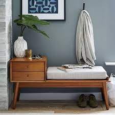 Mid Century Storage Bench Acorn Mid Century Living Room Home Decor Bedroom Mid Century Modern Furniture