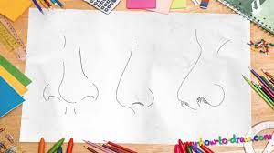 To draw pikachu's mouth, start with your pencil on the vertical line, slightly below the halfway point between the chin and the horizontal line. How To Draw A Nose Easy Step By Step Drawing Lessons For Kids Youtube