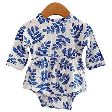 Long Sleeve Skirted Bodysuit Indigo Fern Spearmint Ventures Llc Kids Outfits Baby Girl Clothes Gender Neutral Baby Clothes