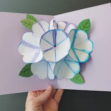 Open the card and repeat, attaching the other side of the flower stack to the inside of the card. Mother S Day Hydrangea Pop Up Card Art Room Happenings