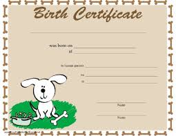 Baby certificate maker under fontanacountryinn com. Dog Birth Certificate Yerat