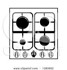 Clipart Of A Black And White Kitchen Stove Hob Cook Top Royalty Free Vector Illustration By Frisko 1383802 Fierce black and white eagle attacking #1251782 by atstockillustration. black and white kitchen stove hob cook