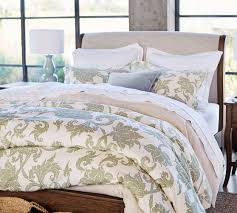 Earn $4.00 (10%) back in rewards 1 on this item on this item with a pottery barn credit card. Pottery Barn Loretta Duvet Cover Green King 2 Euro Shams Floral Belgian Flax New Home Garden Duvet Covers Bedding Sets