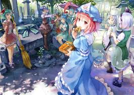 touhou kaku seiga konpaku youmu saigyouji yuyuko futatsuiwa mamizou kasodani kyouko miyako yoshika mononobe no anime artwork anime scenery anime