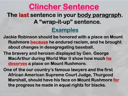 How To Write A Clincher Sentence That'S Memorable