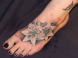 Black And White Lotus Flower Tattoo Image Black And White Lotus Flower Tattoo Download Tattoos For Women Flowers Foot Tattoos Foot Tattoos For Women