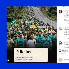 Foto de multidão em caminhada com Nikolas Ferreira foi gerada por IA