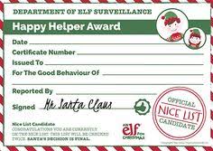 © 2020 happy crow enterprises, llc. 14 Christmas Elf Certificates Ideas Christmas Elf Certificate Elf
