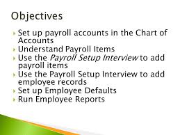 2012 set up payroll accounts in the chart of accounts