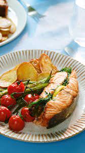 Herb Baked Salmon Recipe Baked Salmon Salmon Dinner Seafood Recipes