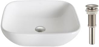 18 inch top mount ceramic vessel sink