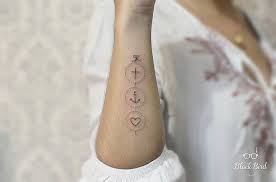 There are 254 tattoo anchor heart for sale on etsy, and they cost $7.79 on average. Small Cross Anchor And Heart Tattoo On The Right