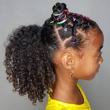 Black kids ponytail hairstyles for beautiful and handsome 10. Rsinbow Buns And Ponytail Hairstyles For Curly Little Girls Amber Hair Natural Hair Styles Kids Hairstyles
