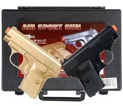 The g6 made by galaxy is a very solid and affordable spring pistol. Gold And Black Dueling Set Airsoft Pistol Handguns Gun With