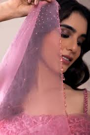 Buy Pink Pure Organza Embroidered Patchwork Square Cut Dana Saree With  Blouse For Women by Akashi Clothing Online at Aza Fashions.