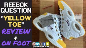 Allen iverson's debut signature shoe is given a white leather upper with. Shoe Palace X Reebok Question Mid Yellow Toe Review On Foot These Will Never Release Youtube