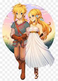 The news about breath of the wild 2 was accompanied by several other announcements and updates celebrating the legend of zelda's 35th anniversary. The Legend Of Zelda Breath Of The Wild Link Princess Zelda Drawing Fan Art Anime Cg Artwork Computer Wallpaper Fictional Character Png Pngwing