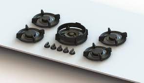 Pitt Cooking Systems Elbrus 36 Inch Gas Cooktop With 5 Brass Burners Automatic Spark Ignition Double Enamel Cast Iron Pan Supports Controlled Power Easy To Pitt Cooking Cooktop Gas Cooktop