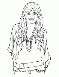 Color in this picture of miley cyrus and share it with others today! Hannah Montana Miley Cyrus Coloring Pages Coloring Home