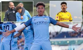 Manchester united have had a bid for jadon sancho worth up to £91.3m (€100m) rejected by sancho has not flown with the rest of the dortmund squad for the german super cup in munich. How Jadon Sancho Caught The Eye At Man City Before Leaving For Borussia Dortmund Daily Mail Online