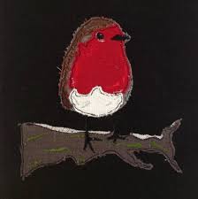 Raw Edge Applique Design 'robin': Applique, Lavender Bag, Decoration