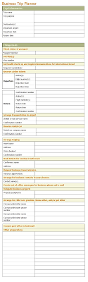 Business Trip Planner Travel Planner Business Travel Travel Planner Template