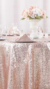 Glitz Sequins 108 Round Tablecloth Blush Rose Gold Rose Gold Wedding Decor Rose Gold Wedding Wedding Rose Gold Theme