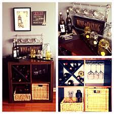 These diy bar ideas show options for any skill level and can be modified to fit in anyone's backyard or basement. Diy Mini Bar Using A Shelf From Ikea Bar Fridge Beside It Perfect Ikea Living Room Mini Bar Diy Bar