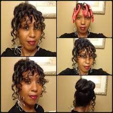 High Bun And Spiral Curls Using Flexi Rods Hair Styles Curled High Ponytail Permed Hairstyles